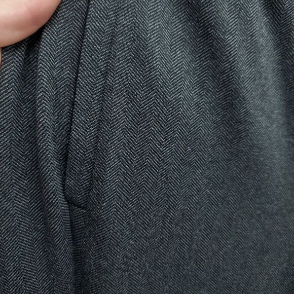 EILEEN FISHER Herringbone High Rise Drawstring Dress Trouser Career Pants - Picture 3 of 9